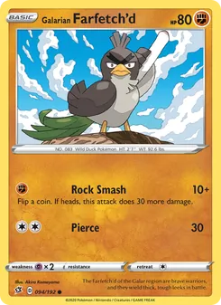 Galarian Farfetch'd [Rock Smash | Pierce] 카드 이미지