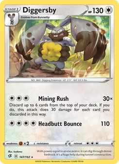 Diggersby [Mining Rush | Headbutt Bounce] 카드 이미지