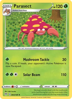 Parasect [Mushroom Tackle | Solar Beam]