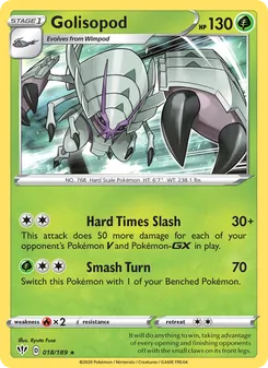 Golisopod [Hard Times Slash | Smash Turn] 카드 이미지