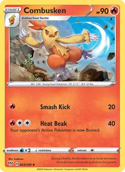 Combusken [Smash Kick | Heat Beak] 카드 이미지