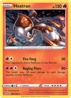 Heatran [Fire Fang | Raging Flare] 카드 이미지