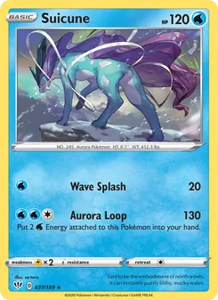 Suicune [Wave Splash | Aurora Loop] 카드 이미지