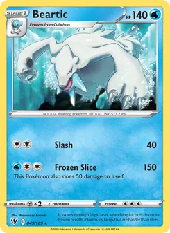 Beartic [Slash | Frozen Slice] 카드 이미지
