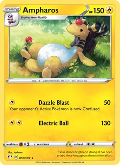 Ampharos [Dazzle Blast | Electric Ball] 카드 이미지
