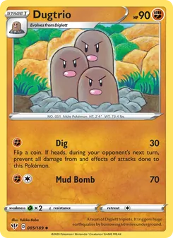 Dugtrio [Dig | Mud Bomb] 카드 이미지