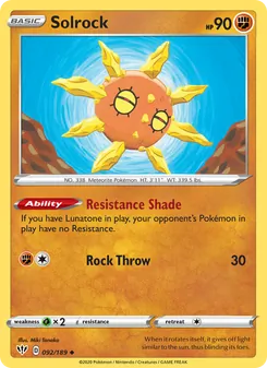 Solrock [Resistance Shade | Rock Throw] 카드 이미지