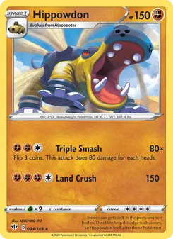 Hippowdon [Triple Smash | Land Crush] 카드 이미지