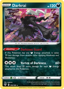 Darkrai [Darkness Guard | Vortex of Darkness] 카드 이미지
