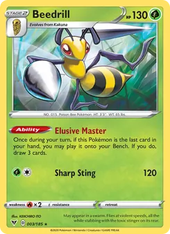 Beedrill [Elusive Master | Sharp Sting] 카드 이미지