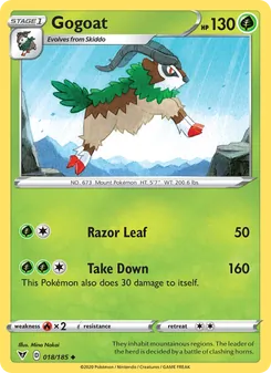 Gogoat [Razor Leaf | Take Down] 카드 이미지