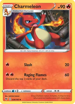 Charmeleon [Slash | Raging Flames] 카드 이미지