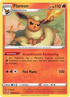 Flareon [Incandescent Awakening | Fire Mane] 카드 이미지