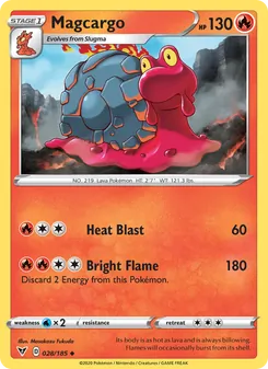 Magcargo [Heat Blast | Bright Flame] 카드 이미지