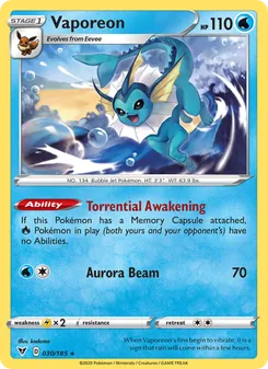 Vaporeon [Torrential Awakening | Aurora Beam]