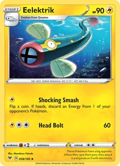 Eelektrik [Shocking Smash | Head Bolt] 카드 이미지