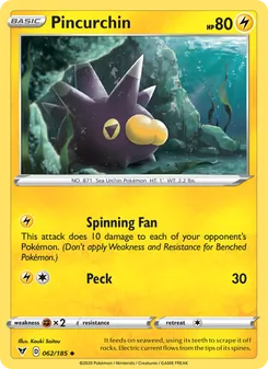 Pincurchin [Spinning Fan | Peck] 카드 이미지