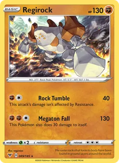 Regirock [Rock Tumble | Megaton Fall] 카드 이미지