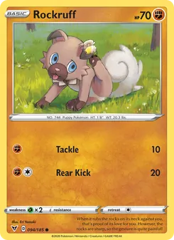 Rockruff [Tackle | Rear Kick]