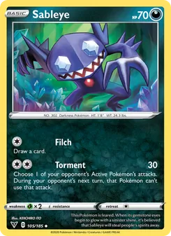 Sableye [Filch | Torment] 카드 이미지
