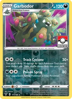 Garbodor [Trash Cyclone | Poison Spray] 카드 이미지