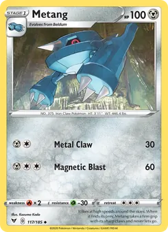 Metang [Metal Claw | Magnetic Blast] 카드 이미지