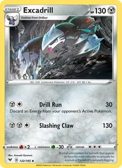 Excadrill [Drill Run | Slashing Claw] 카드 이미지
