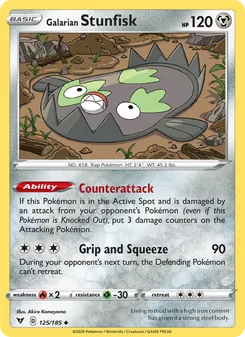 Galarian Stunfisk [Counterattack | Grip and Squeeze] 카드 이미지