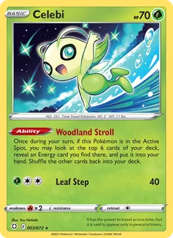 Celebi [Woodland Stroll | Leaf Step] 카드 이미지