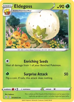 Eldegoss [Enriching Seeds | Surprise Attack] 카드 이미지