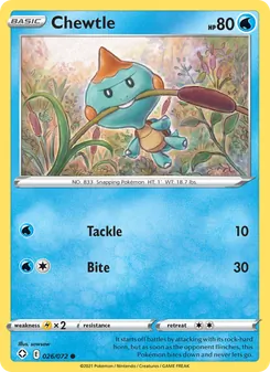 Chewtle [Tackle | Bite] 카드 이미지