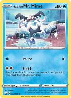 Galarian Mr. Mime [Pound | Find It] 카드 이미지