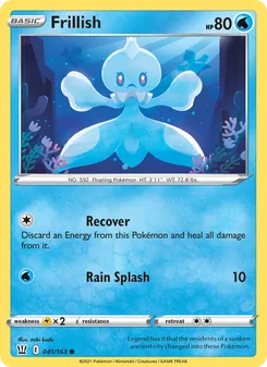 Frillish [Recover | Rain Splash] 카드 이미지
