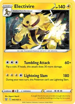 Electivire [Tumbling Attack | Lightning Slam] 카드 이미지