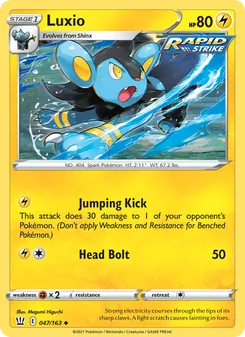 Luxio [Jumping Kick | Head Bolt] 카드 이미지