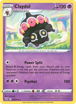 Claydol [Power Split | Psyshot] 카드 이미지