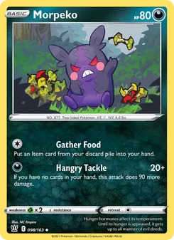 Morpeko [Gather Food | Hangry Tackle] 카드 이미지