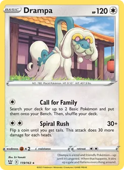 Drampa [Call for Family | Spiral Rush] 카드 이미지