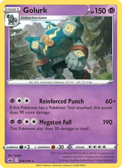 Golurk [Reinforced Punch | Megaton Fall] 카드 이미지