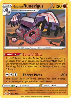 Galarian Runerigus [Spiteful Slate | Energy Press]