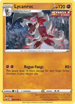 Lycanroc [Rogue Fangs] 카드 이미지