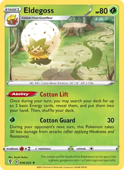 Eldegoss [Cotton Lift | Cotton Guard] 카드 이미지