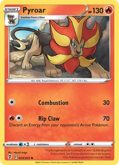 Pyroar [Combustion | Rip Claw]