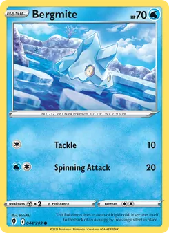 Bergmite [Tackle | Spinning Attack] 카드 이미지