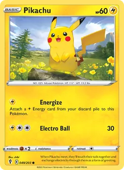 Pikachu [Energize | Electro Ball] 카드 이미지