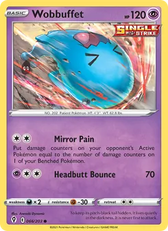 Wobbuffet [Mirror Pain | Headbutt Bounce] 카드 이미지