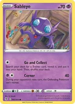 Sableye [Go and Collect | Corner] 카드 이미지