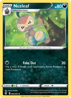 Nuzleaf [Fake Out] 카드 이미지