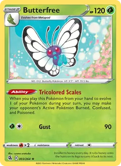 Butterfree [Tricolored Scales | Gust] 카드 이미지