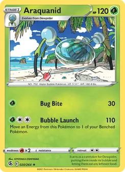 Araquanid [Bug Bite | Bubble Launch] 카드 이미지